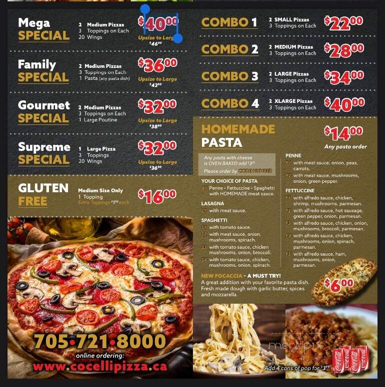 Cocelli Pizza - Barrie, ON menu_pic