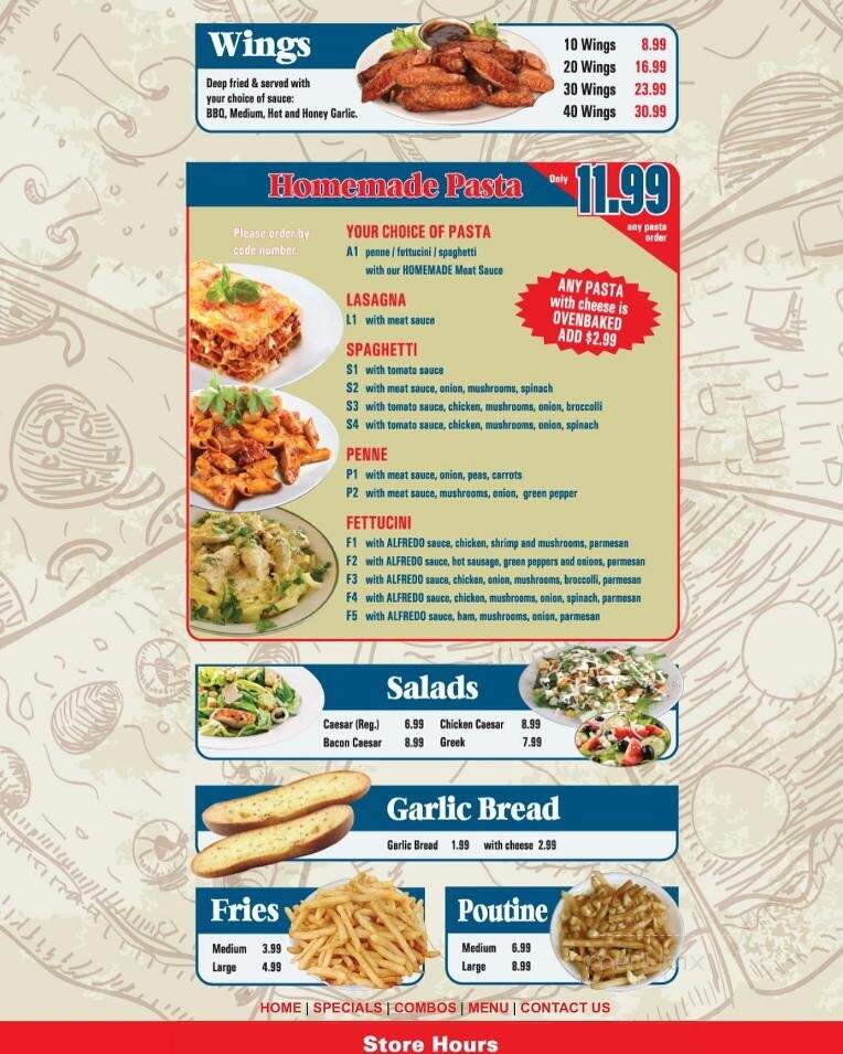 Cocelli Pizza - Barrie, ON menu_pic
