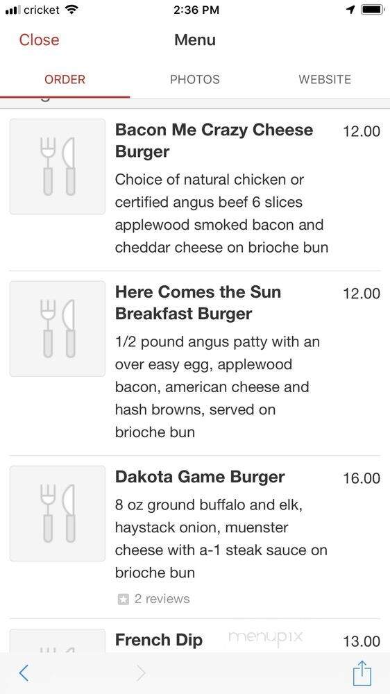 Six String - Deadwood, SD menu_pic
