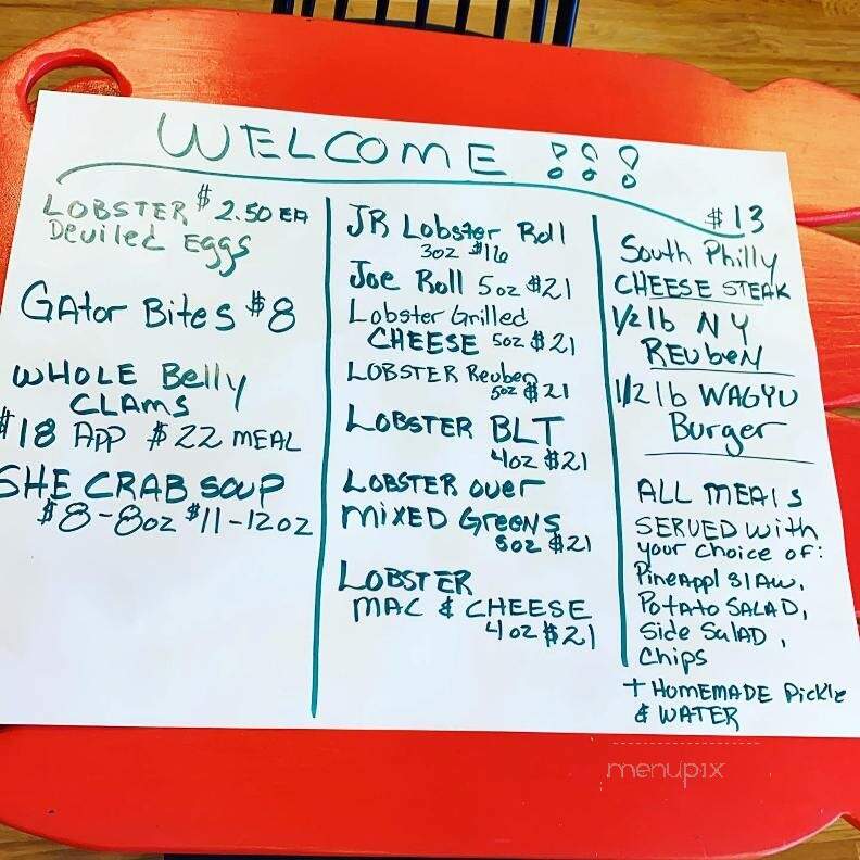 Joe Loves Lobster Rolls - Southport, NC menu_pic