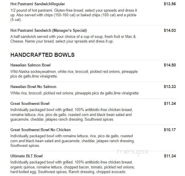 Jason's Deli - Grand Prairie, TX menu_pic