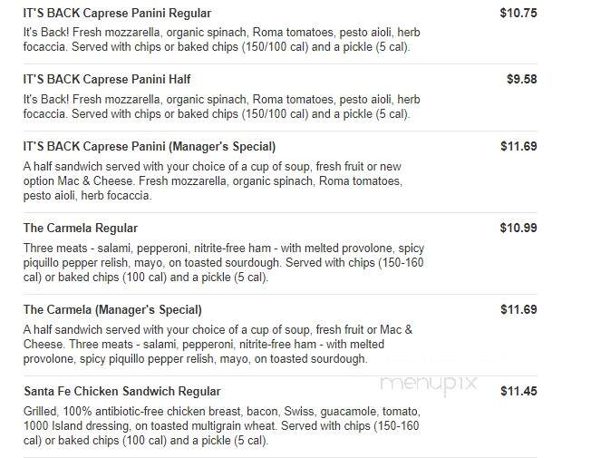 Jason's Deli - Grand Prairie, TX menu_pic