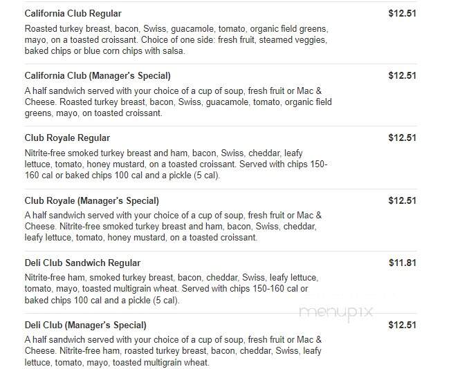 Jason's Deli - Grand Prairie, TX menu_pic