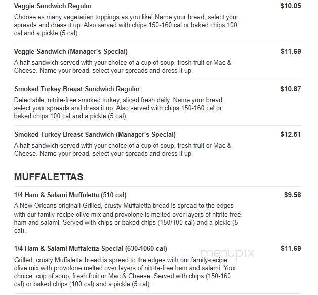 Jason's Deli - Grand Prairie, TX menu_pic