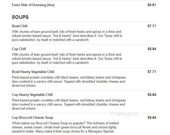 Jason's Deli - Grand Prairie, TX menu_pic