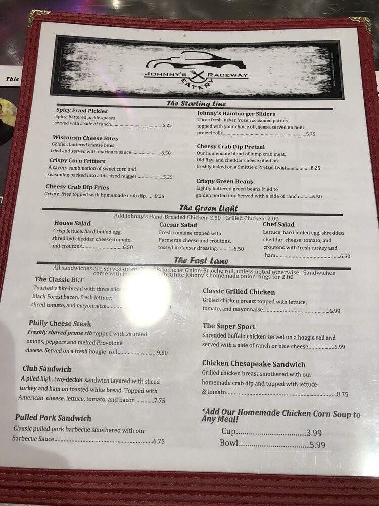 Johnny's Raceway Eatery - Dover, PA