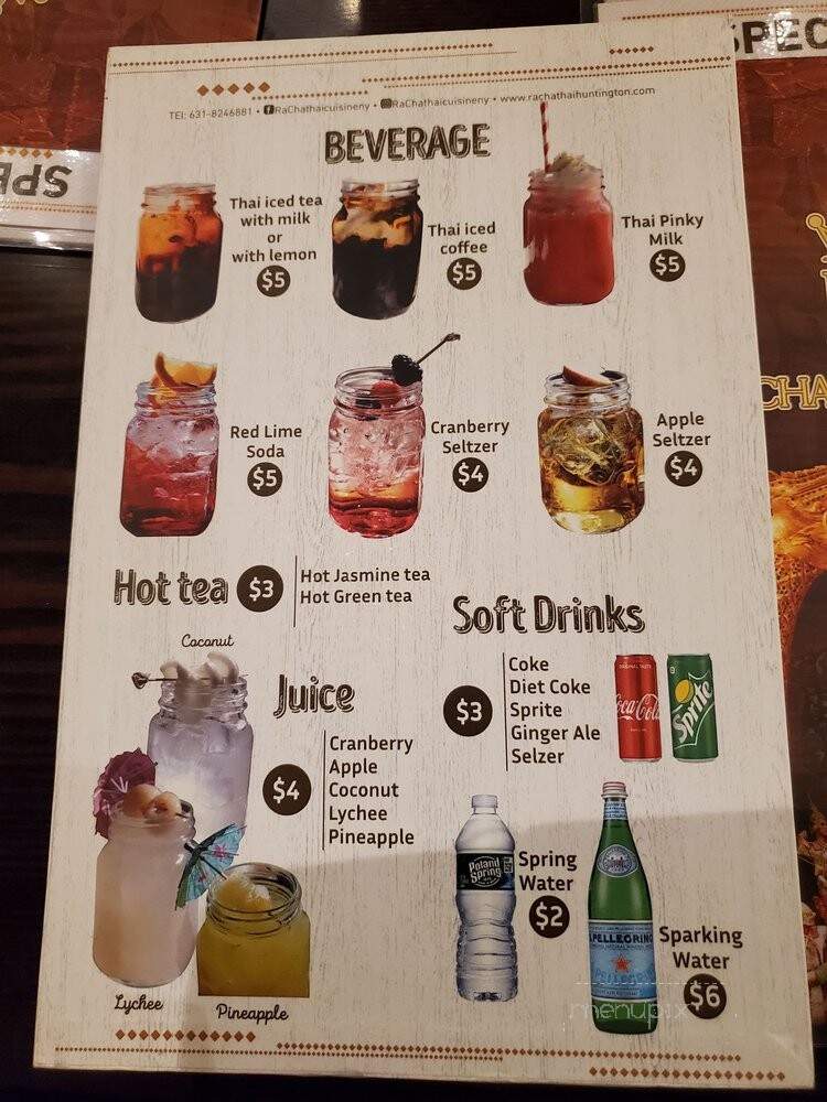 RaCha Thai Cuisine - Huntington, NY menu_pic