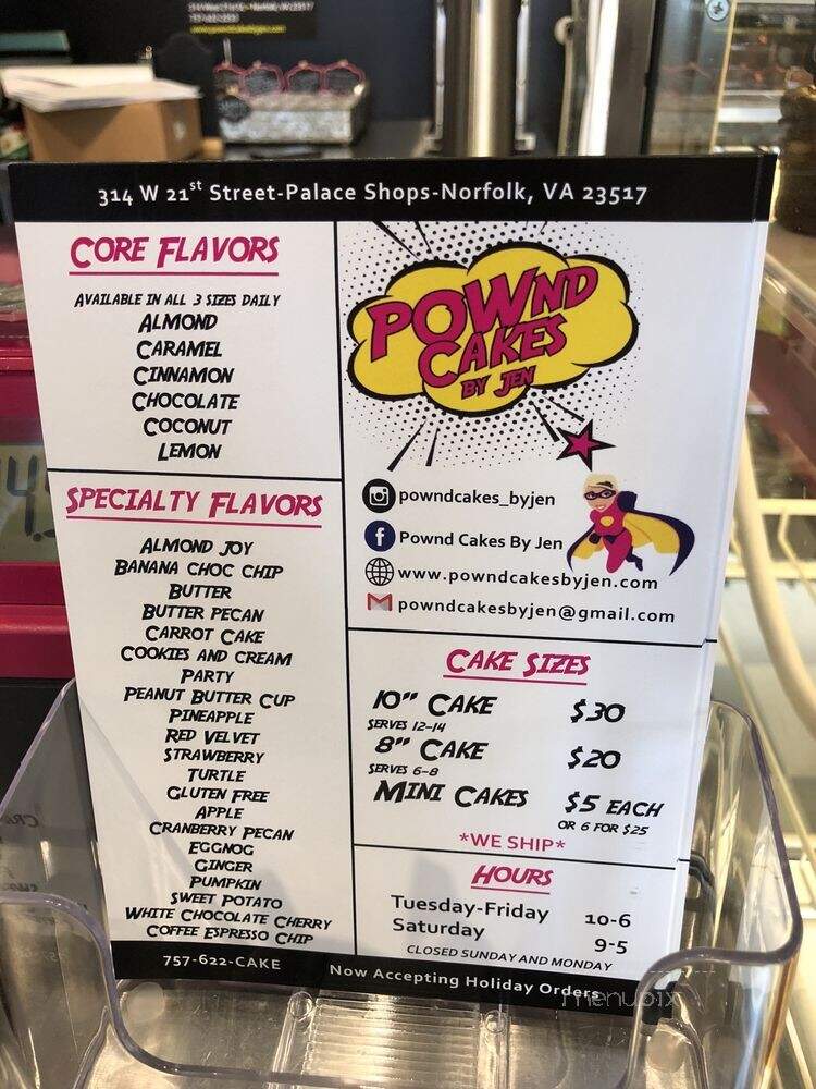 Pownd Cakes by Jen - Norfolk, VA menu_pic