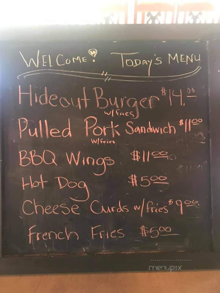 Josie's Hideout Saloon - Santa Ysabel, CA menu_pic
