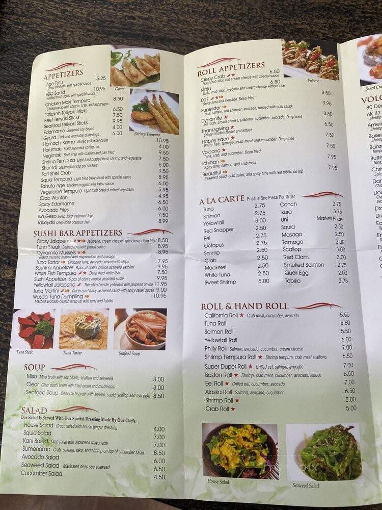 Volcano Sushi Bar & Hibachi - Norman, OK menu_pic
