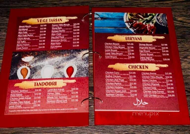 Sajna Indian Cuisine - Hollywood, FL menu_pic