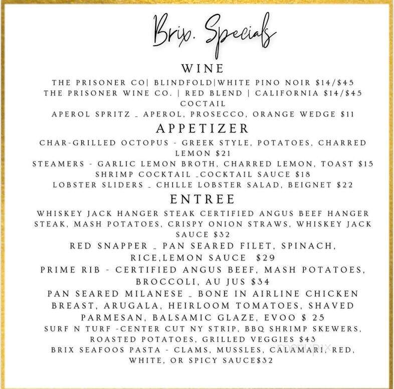 Brix Gastropub - Marlboro, NY menu_pic