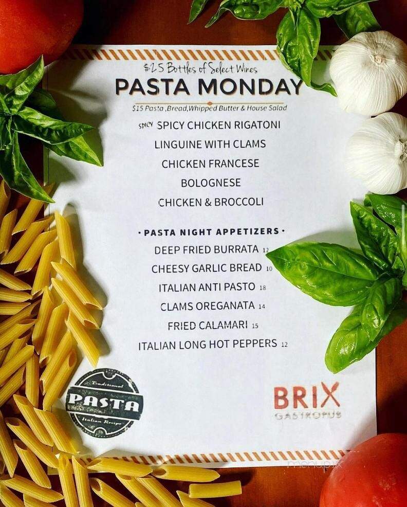 Brix Gastropub - Marlboro, NY menu_pic