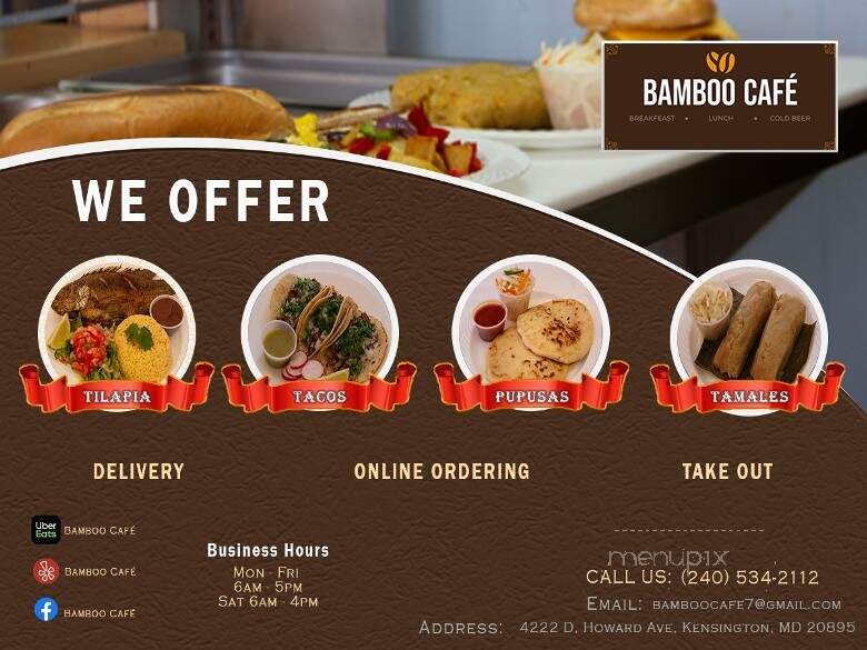 Bamboo Cafe - Kensington, MD menu_pic