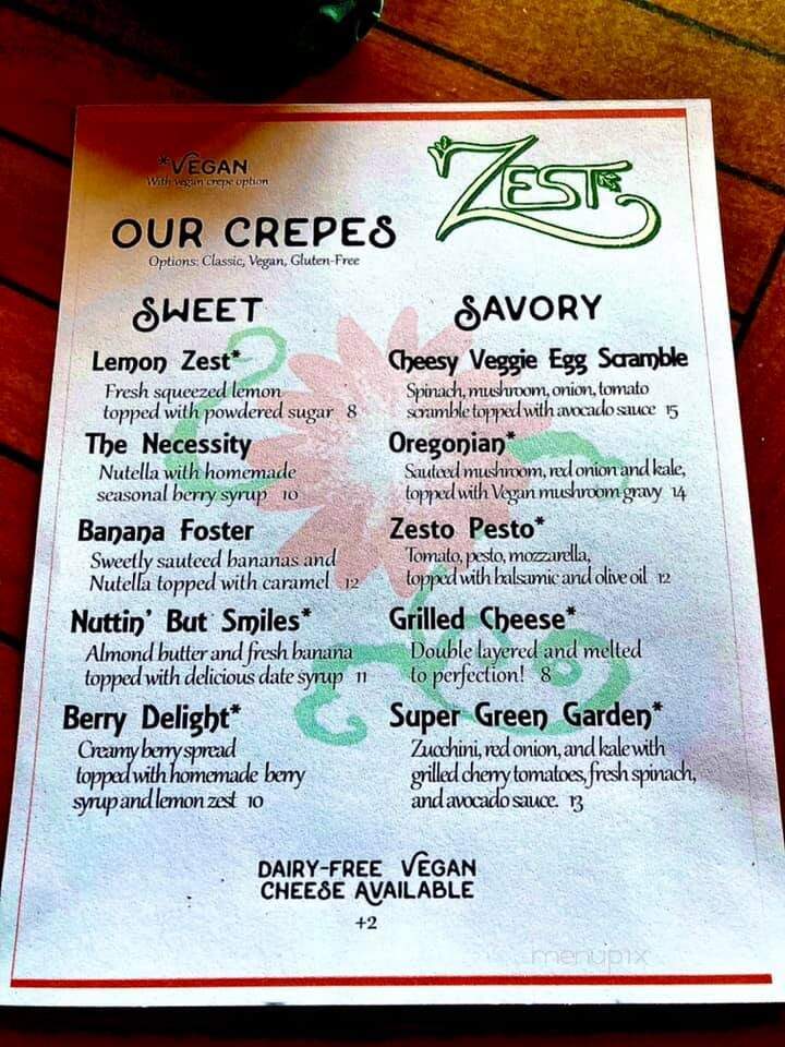 Zest Creperie & Tea House - Lincoln City, OR
