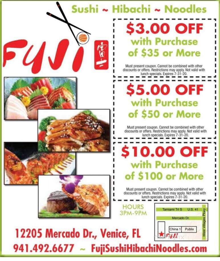 Fuji Sushi Hibachi Noodles - Venice, FL menu_pic