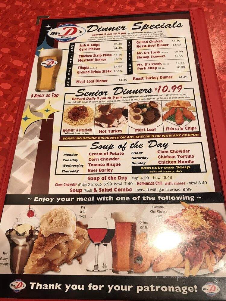 Mr D's - Placentia, CA menu_pic