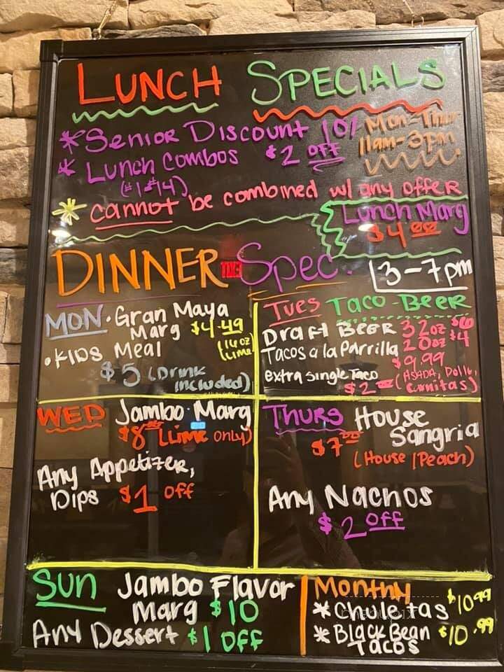 Gran Maya Mexican Grill - Virginia Beach, VA menu_pic