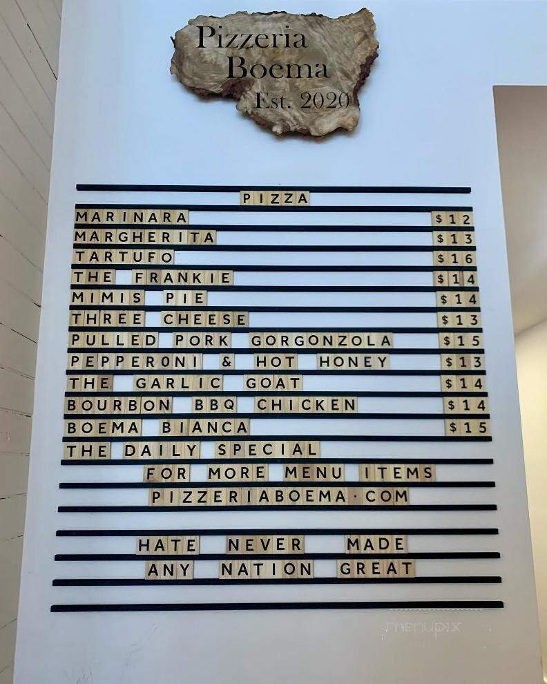Boema - Lenox, MA menu_pic
