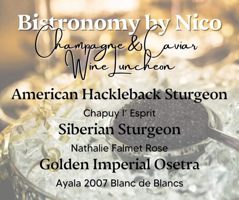 Bistronomy By Nico - Charleston, SC menu_pic