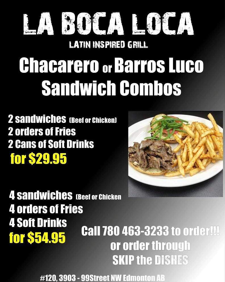 La Boca Loca - Edmonton, AB menu_pic