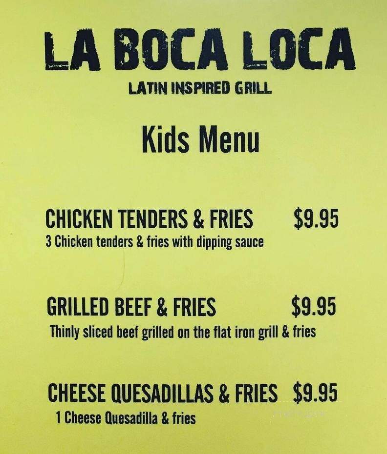 La Boca Loca - Edmonton, AB menu_pic