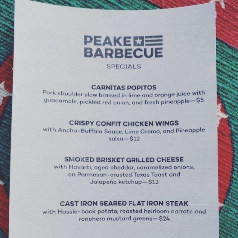 Peake Barbecue - New Tecumseth, ON menu_pic