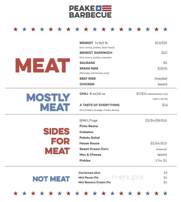 Peake Barbecue - New Tecumseth, ON menu_pic