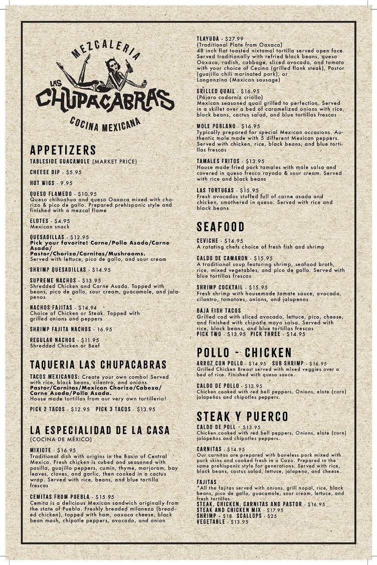Mezcaleria Las Chupacabras - Richmond Heights, MO menu_pic