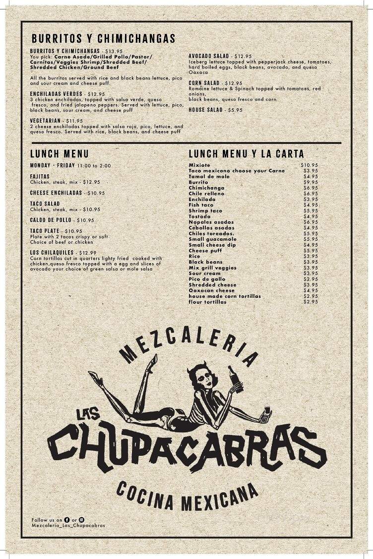 Mezcaleria Las Chupacabras - Richmond Heights, MO menu_pic