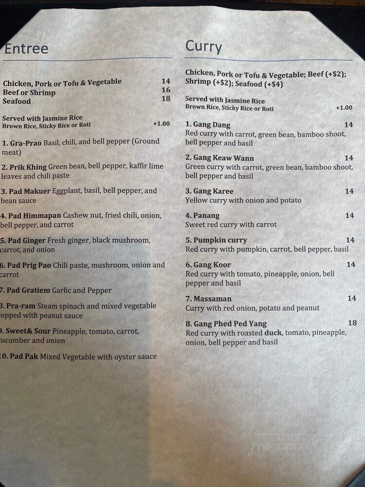 Thai Square - Sugar Land, TX menu_pic