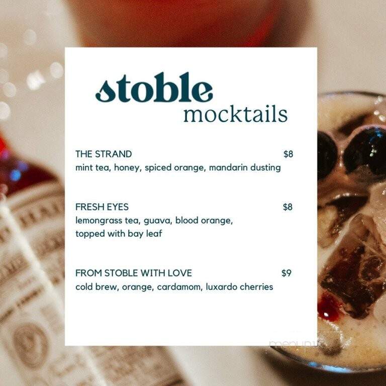 Stoble Coffee - Chico, CA menu_pic
