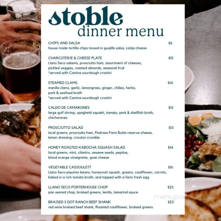 Stoble Coffee - Chico, CA menu_pic