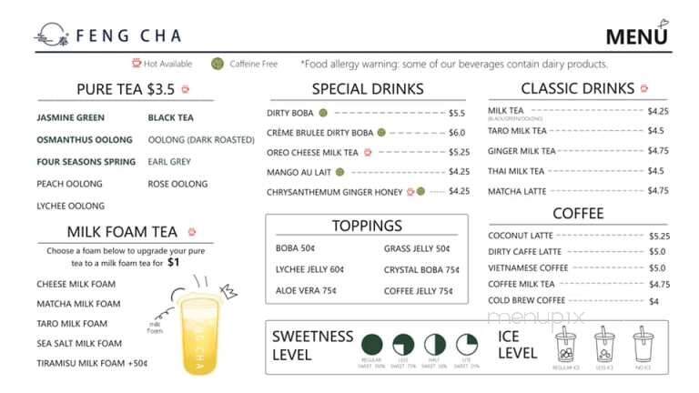 Feng Cha - Forney, TX menu_pic