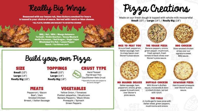 Stoner's Pizza Joint - Denver, CO menu_pic