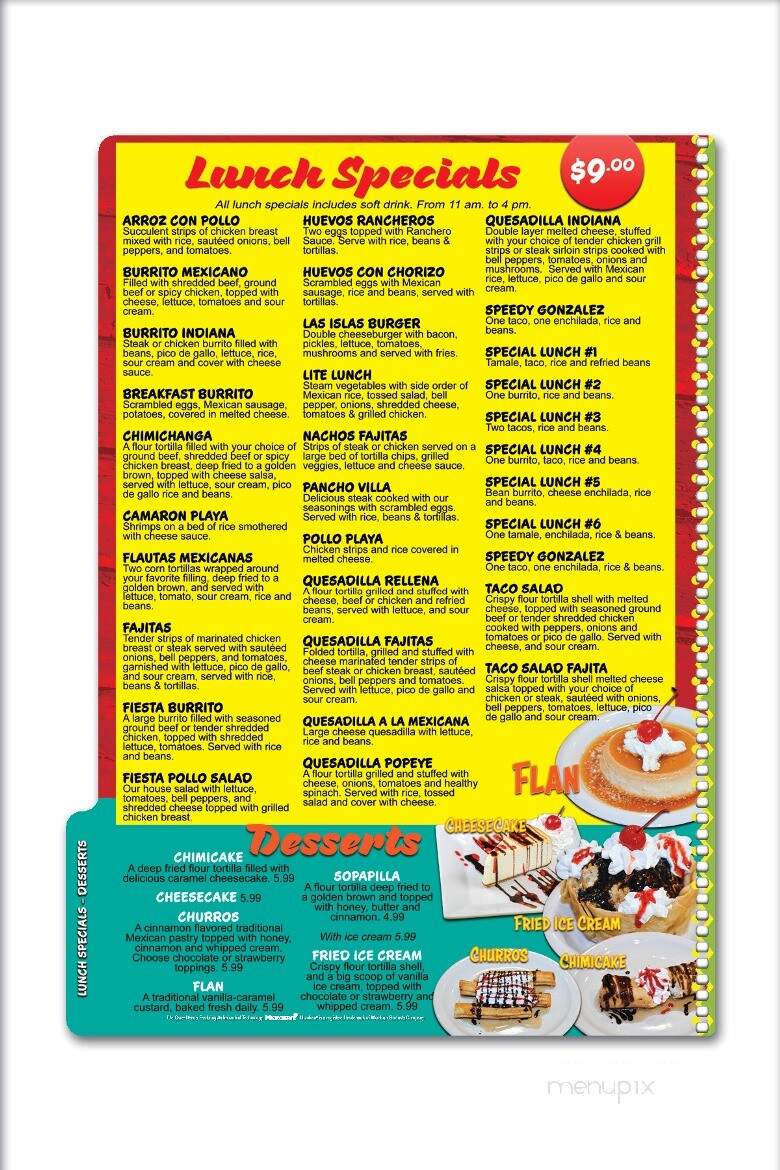Las Islas Mexican - Oakland City, IN menu_pic