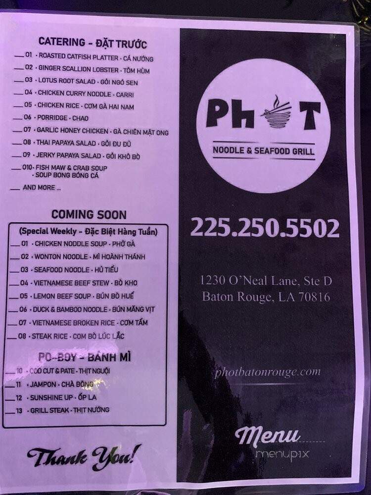 Phot Noodle & Seafood Grill - Baton Rouge, LA