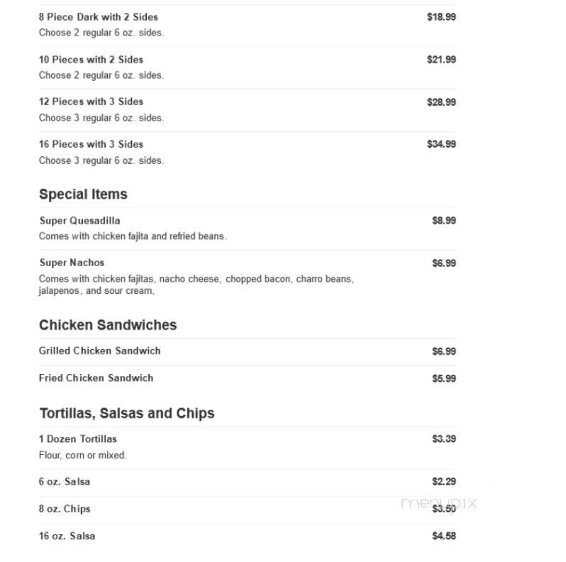 Pollo Palenque Brownsville - Brownsville, TX menu_pic
