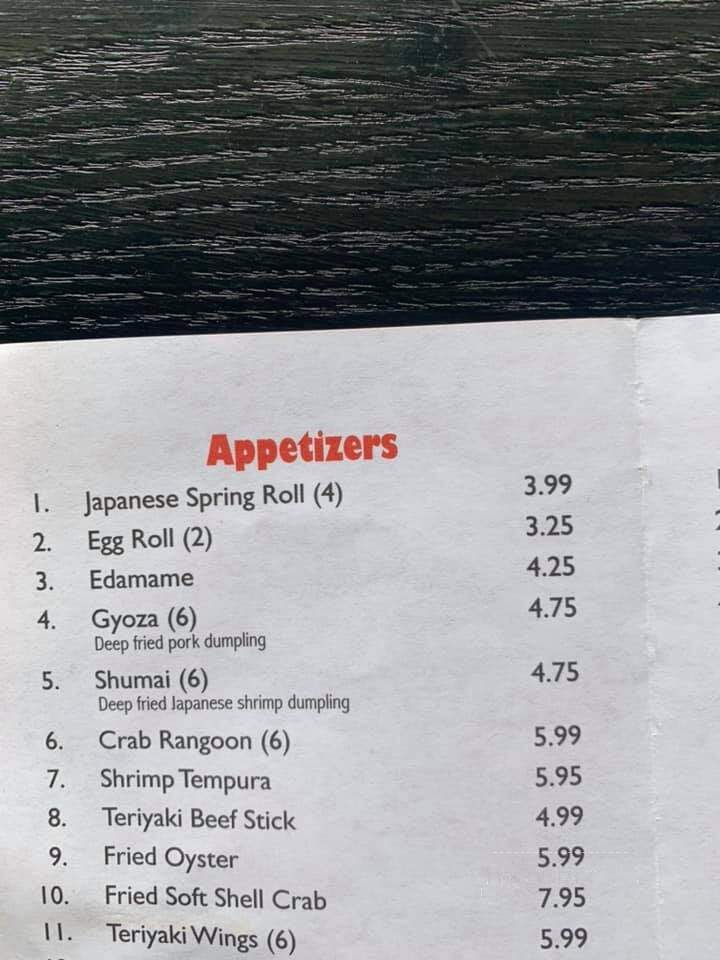 Kizuna - Cedartown, GA menu_pic