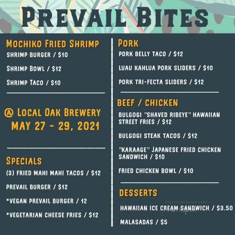 Local Oak Brewing Co. - Winterville, NC menu_pic