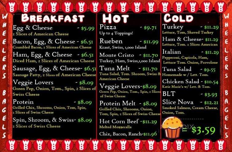 Wheeler's Bagels - Kingsport, TN menu_pic