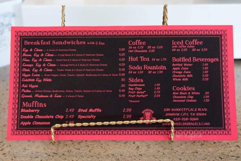 Wheeler's Bagels - Kingsport, TN menu_pic