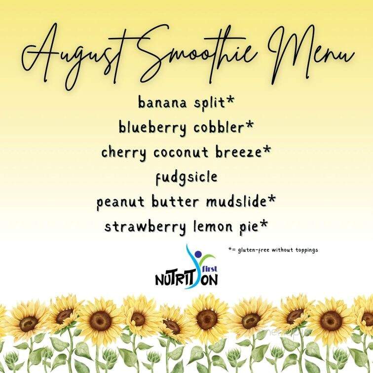 Nutrition First - Agawam, MA menu_pic