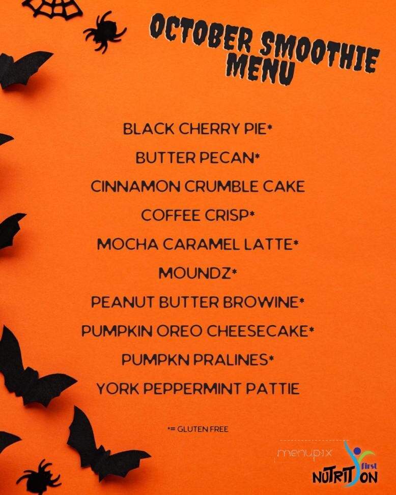 Nutrition First - Agawam, MA menu_pic