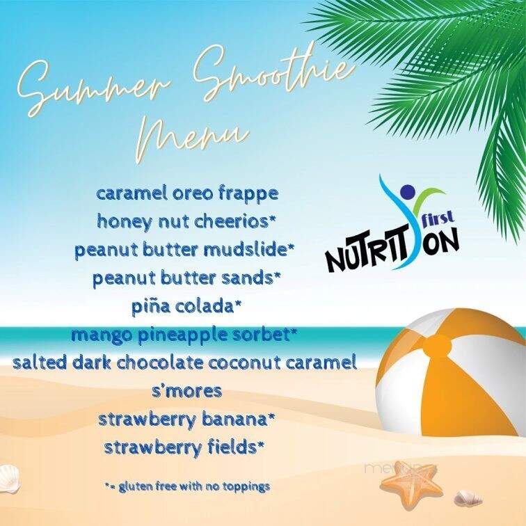 Nutrition First - Agawam, MA menu_pic