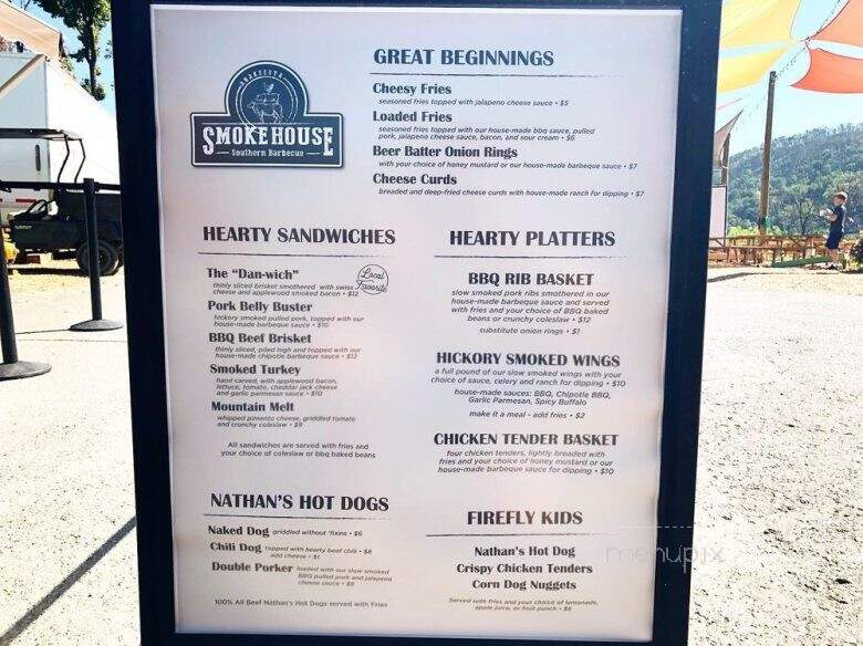 Anakeesta Smokehouse - Gatlinburg, TN menu_pic