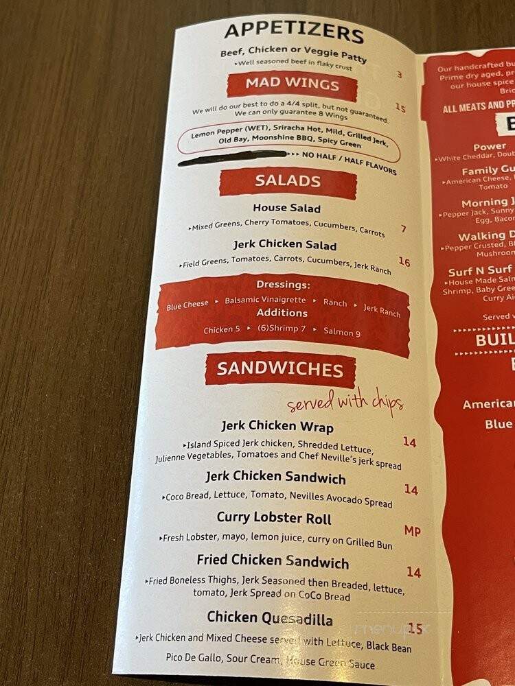 Mad Cow Grill - Brandywine, MD menu_pic