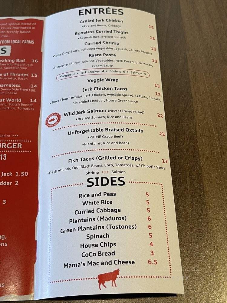 Mad Cow Grill - Brandywine, MD menu_pic