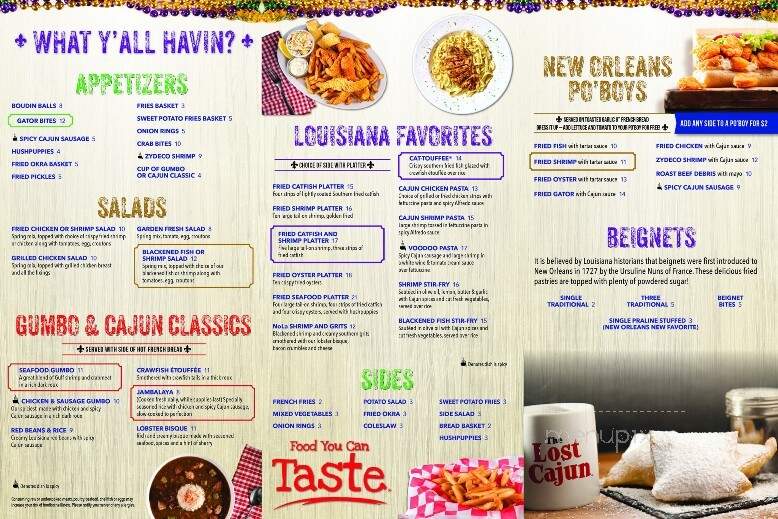 The Lost Cajun - Florence, SC menu_pic