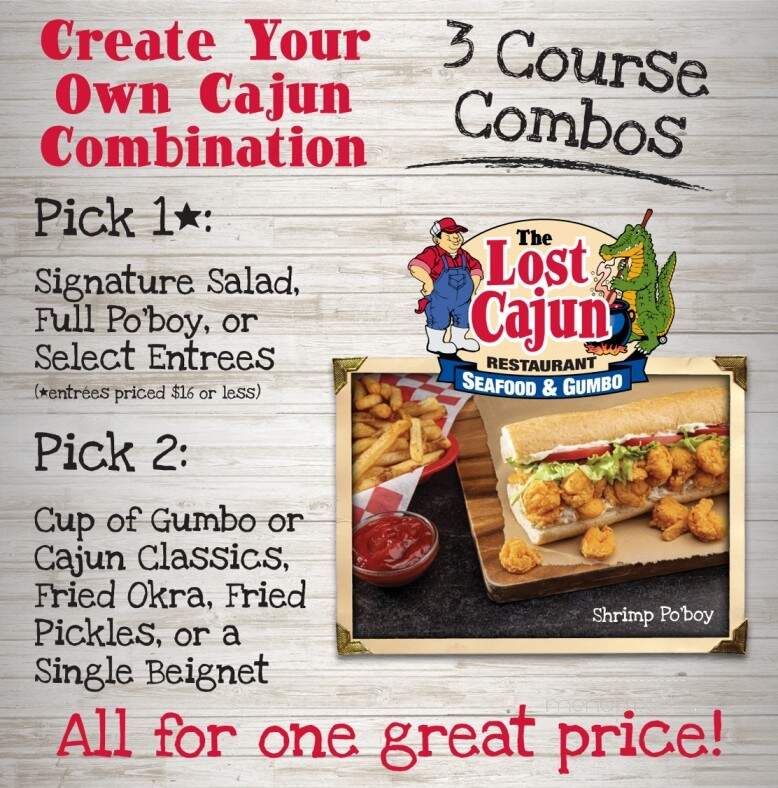 The Lost Cajun - Florence, SC menu_pic